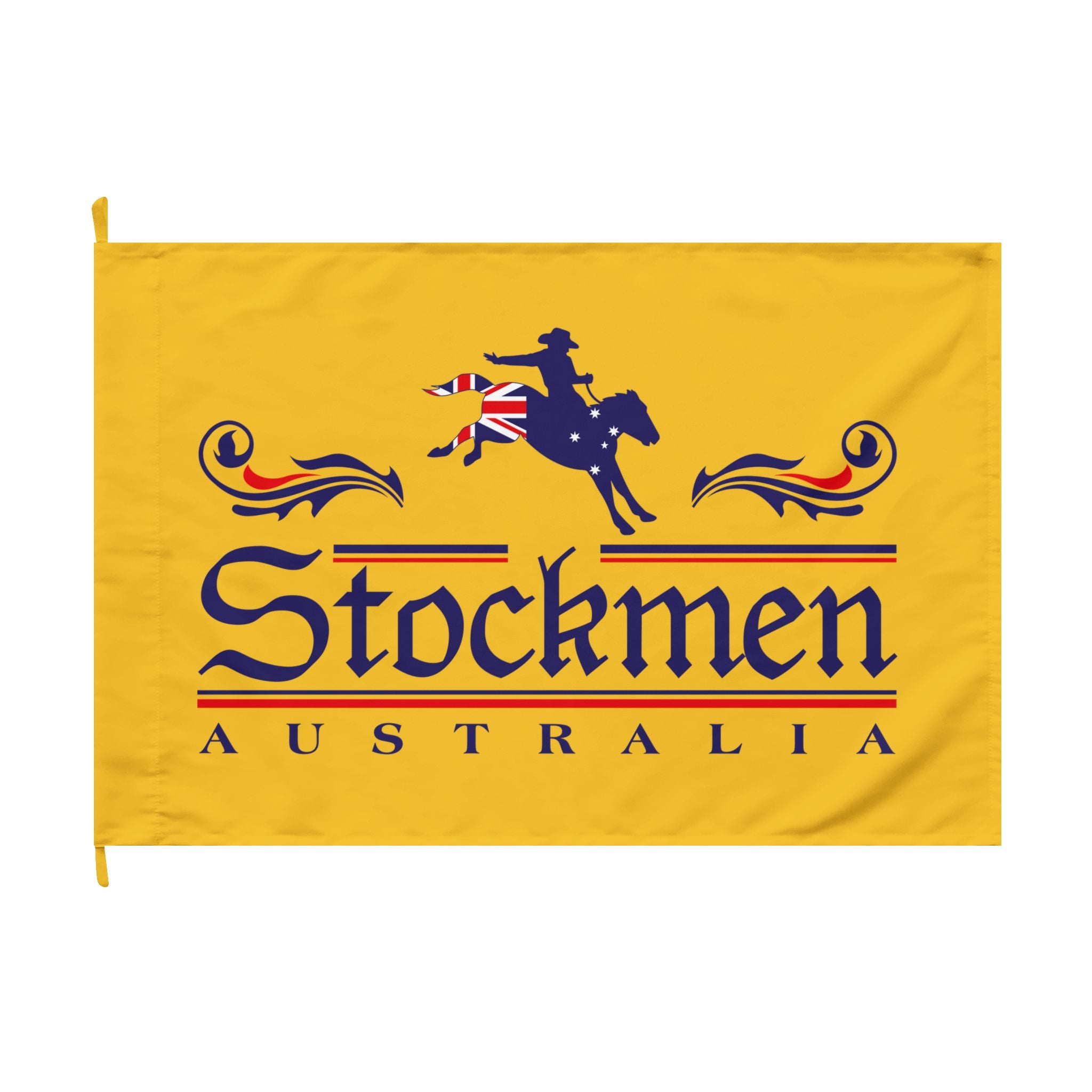 Stockmen Australia Double-Sided Outdoor Flag – Yellow Equestrian Farm Decor
