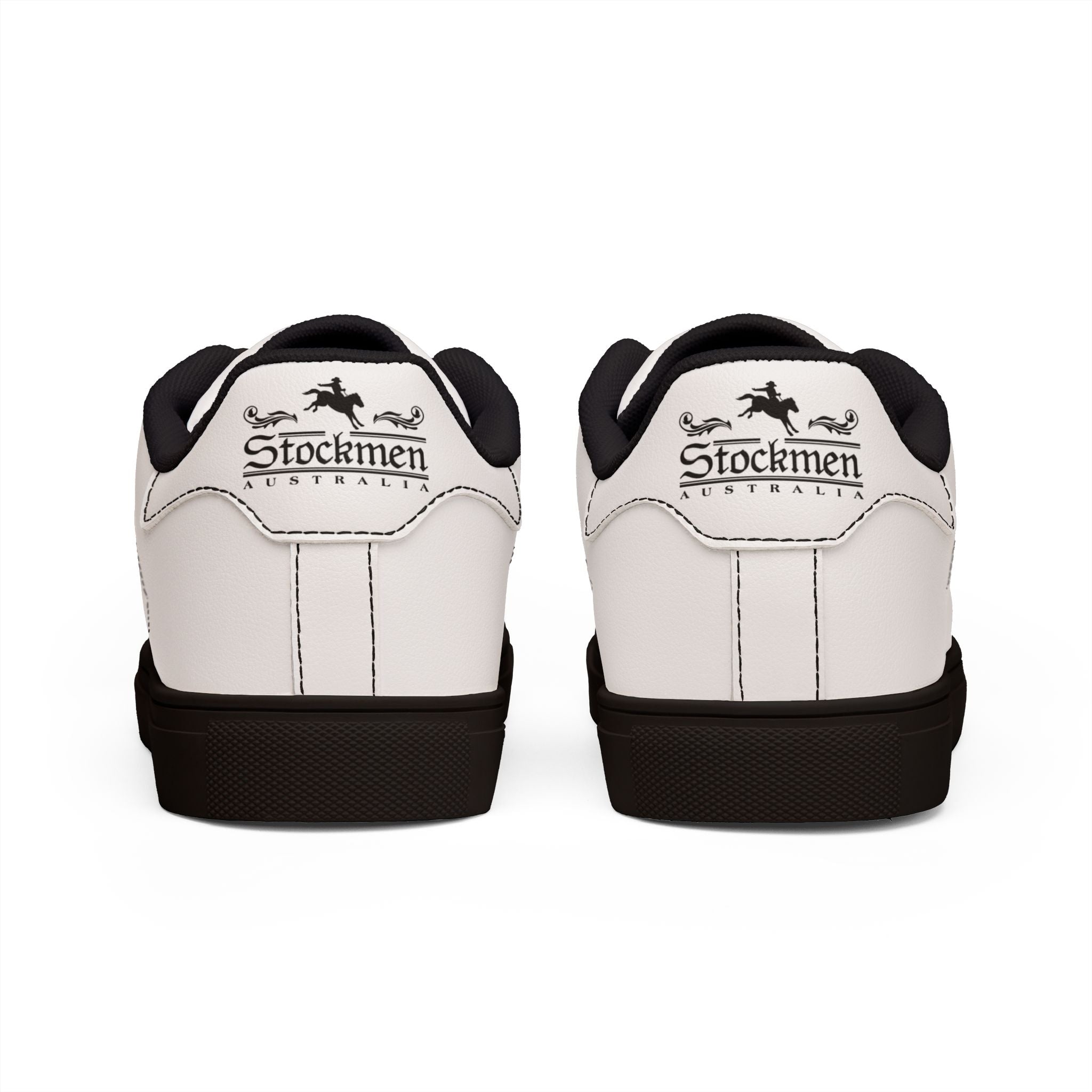 OUTBACK Men's White Leather Low-Top Sneakers