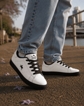 OUTBACK Men's Black/White Leather Sneakers