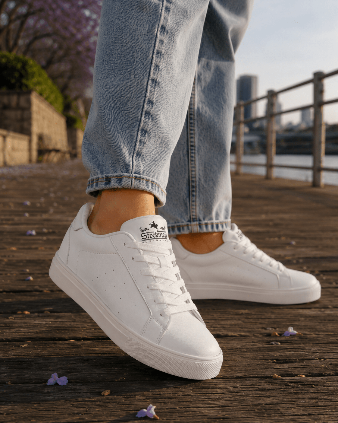 OUTBACK Women’s White Leather Sneakers
